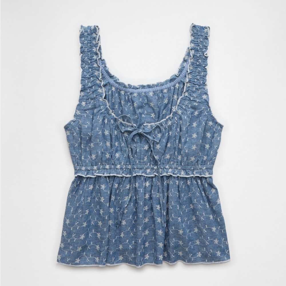 American Eagle Outfitters Blue Floral Top